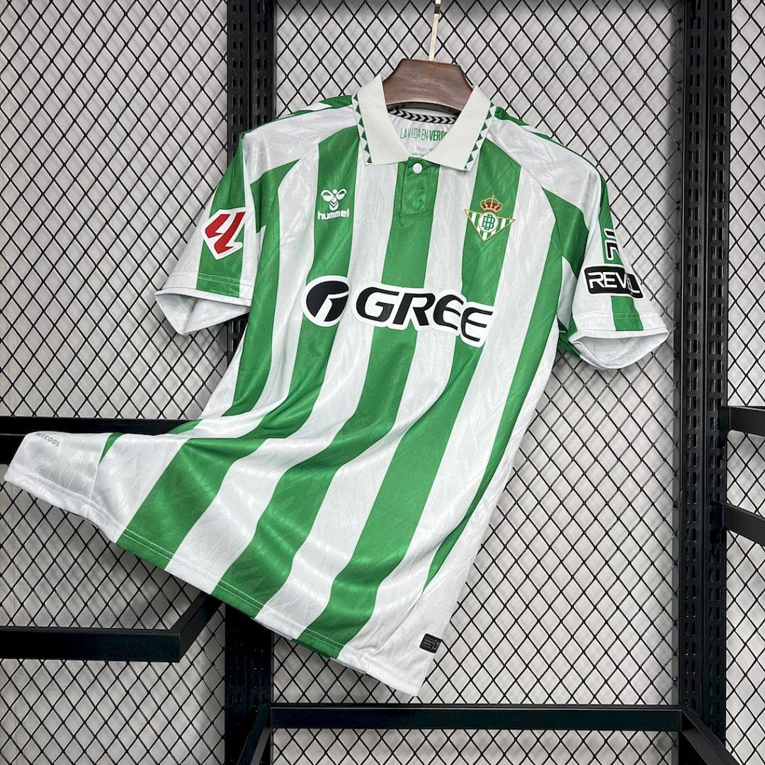 Real Betis 2024/25 With Sponsors+Patch Home Jersey