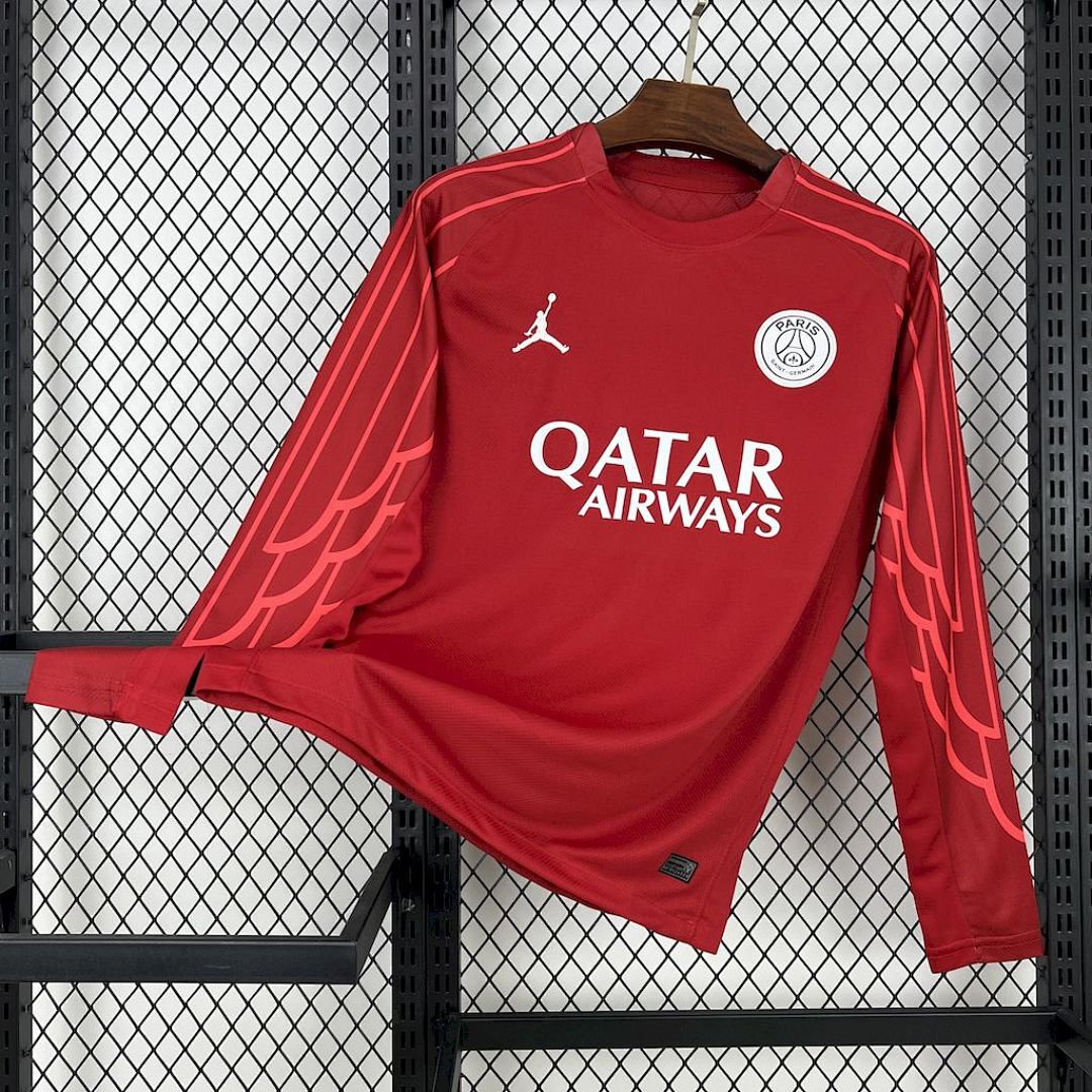 Paris Saint-Germain 2025/26 Red goalkeeper Long Sleeves Jersey