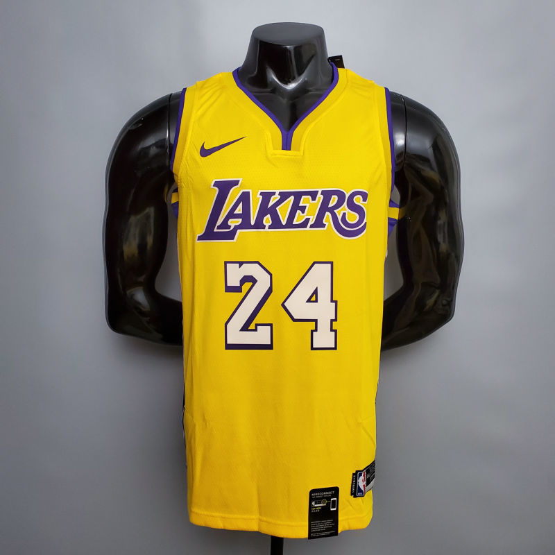 Bryant #24 Lakers yellow NBA jersey Size XS-XXL