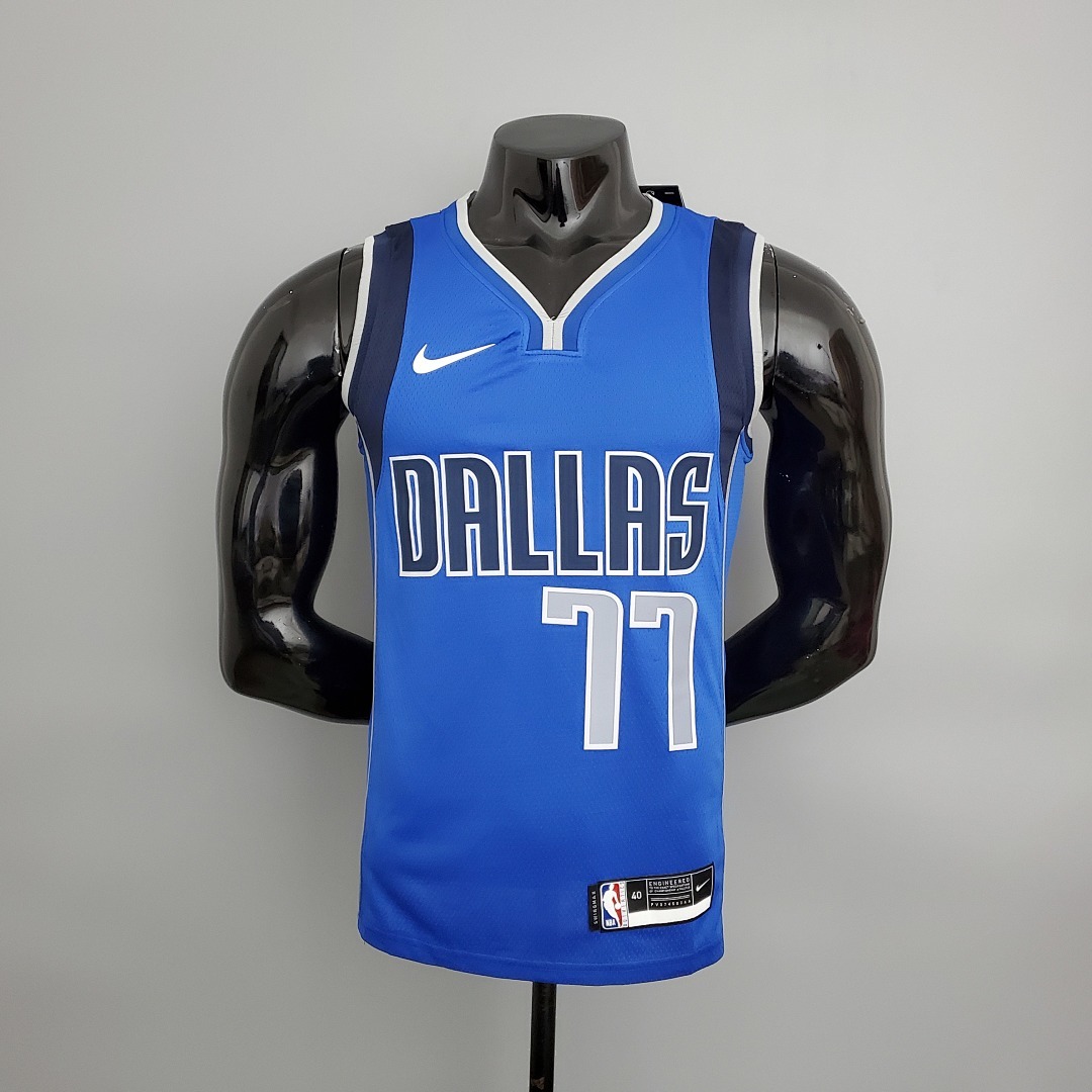 Dallas Mavericks Doncic#77 Blue NBA Jersey S-XXL