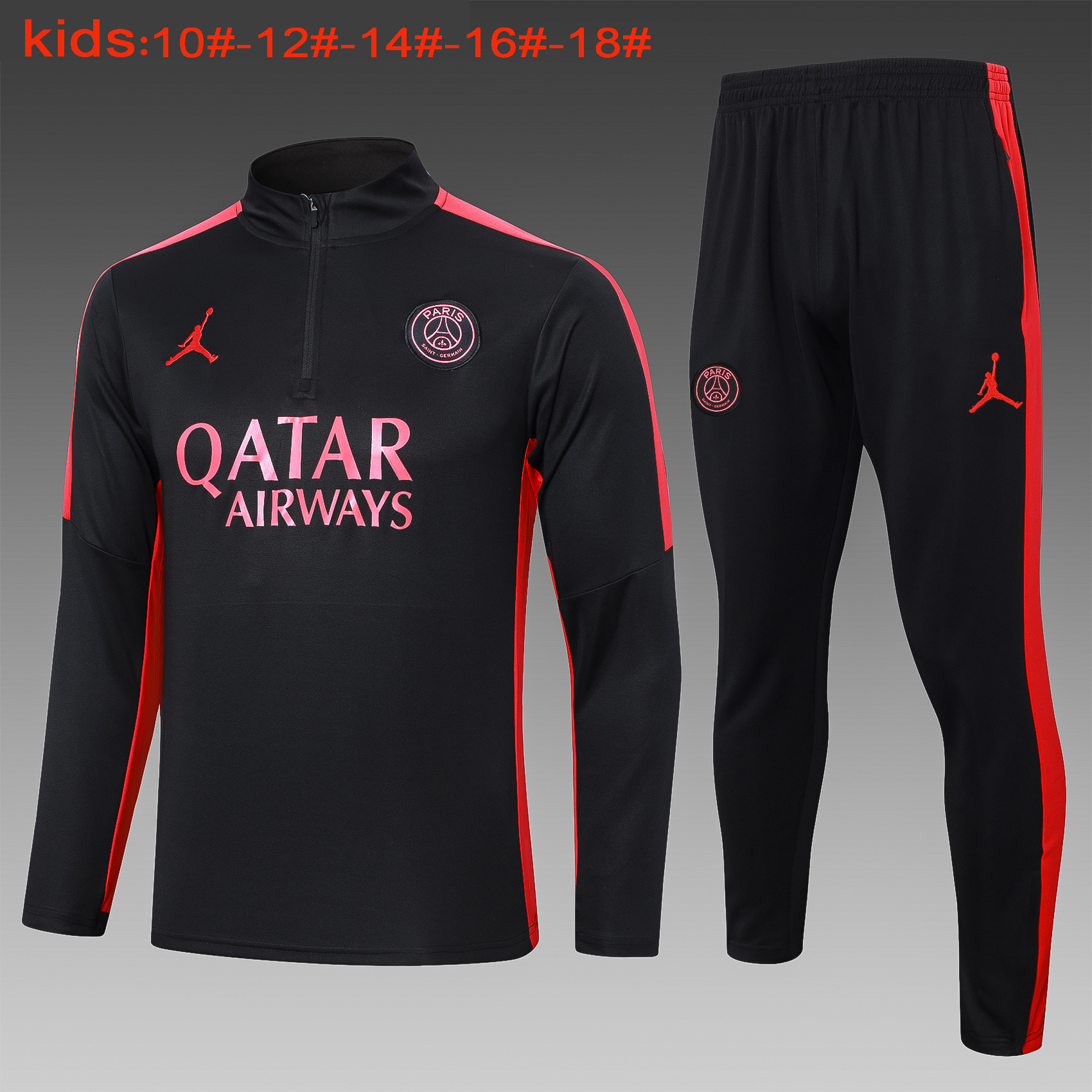 23-24 Paris Kids Long Sleeve Training Suit Yupoo