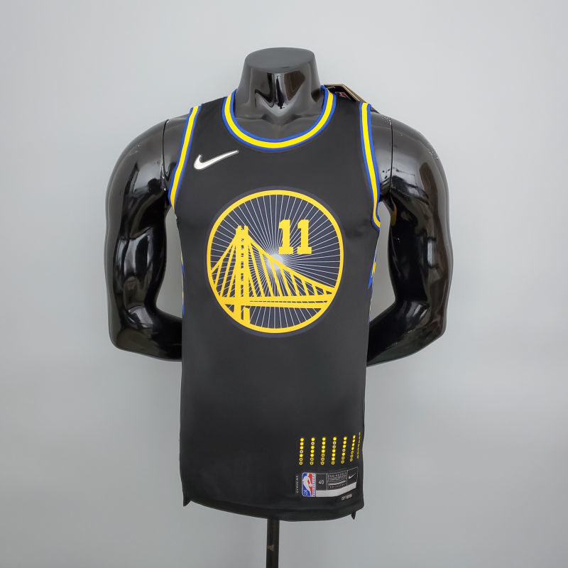 2022 75th Anniversary Thompson #11  Warriors City Edition Black NBA Jersey S-XXL