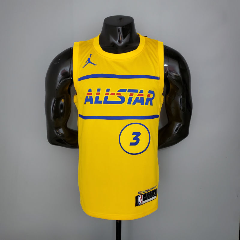 2021 PAUL#3 All-Star Yellow NBA Jersey S-XXL