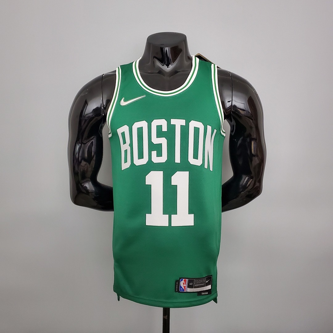 75th Anniversary Irving #11 Celtics Green NBA Jersey S-XXL