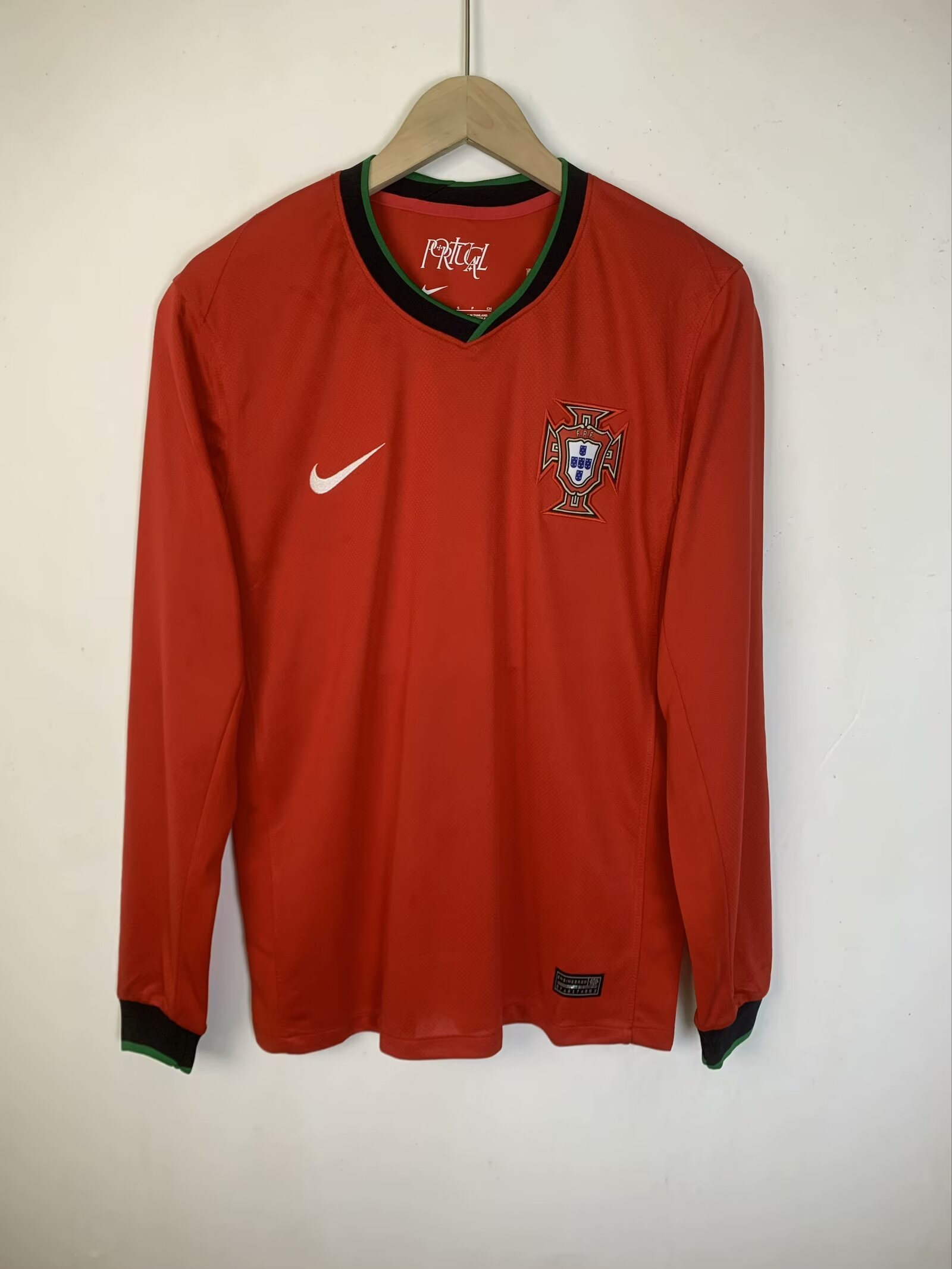 2024 Portugal Home Long Sleeve Soccer Jerseys Yupoo
