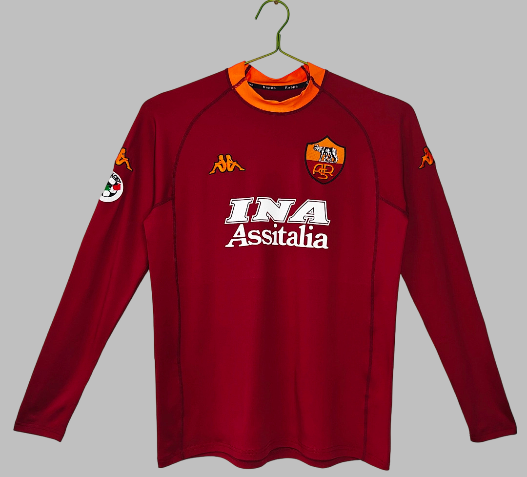 01-02 Roma Home Retro Cheap Soccer Jerseys Yupoo