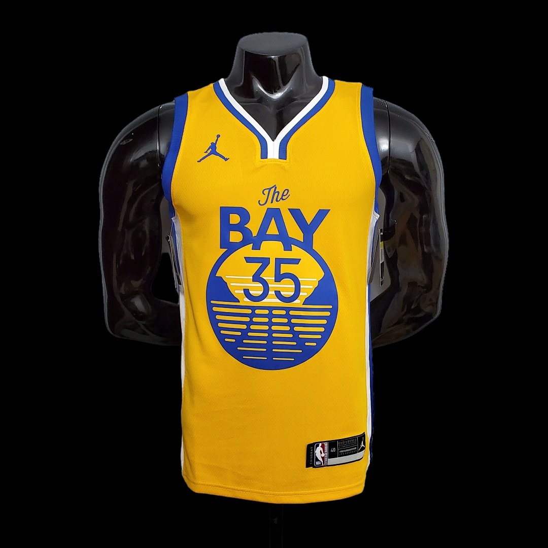 new DURANT#35 Golden State Warriors yellow NBA jersey S-XXL