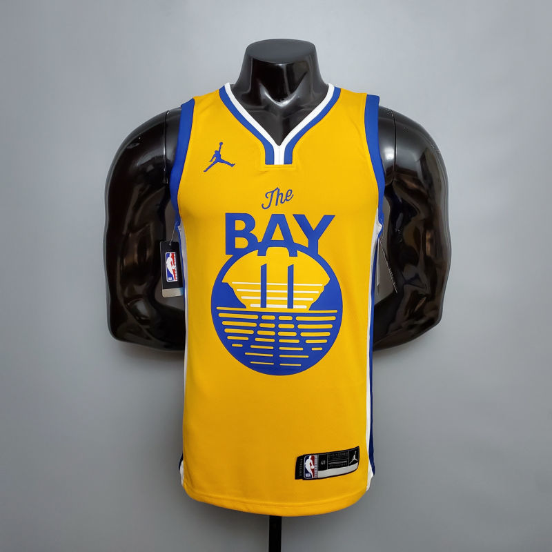 new  THOMPSON#11 Golden State Warriors yellow NBA jersey S-XXL