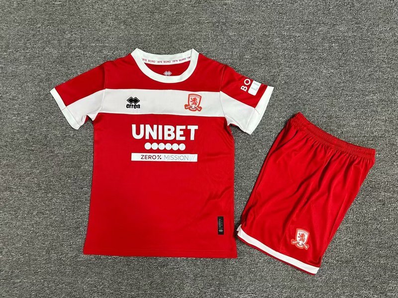 24-25 Middlesbrough Home Kids Soccer Jerseys Yupoo