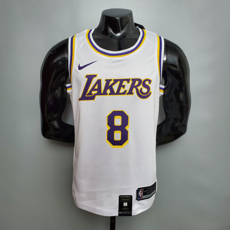 New Bryant #8 Lakers Round neck white NBA jersey Size XS-XXL