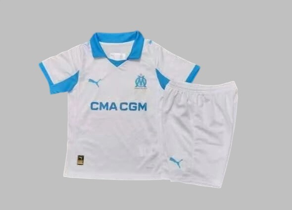 25-26 Marseille Home Kids Cheap Soccer Jerseys Yupoo