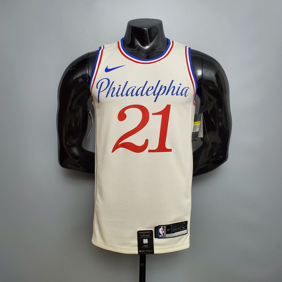 2020 Philadelphia 76ers EMBIID#21 City Limited Edition Beige S-XXL