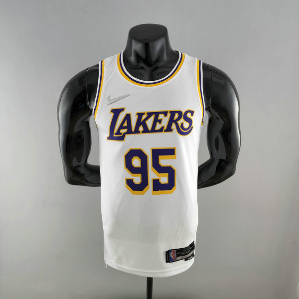 75th Anniversary TOSCANO #95 Los Angeles Lakers White NBA Jersey S-XXL