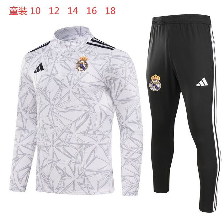 24-25 Real Madrid Kids Long Sleeve Training Suit Yupoo