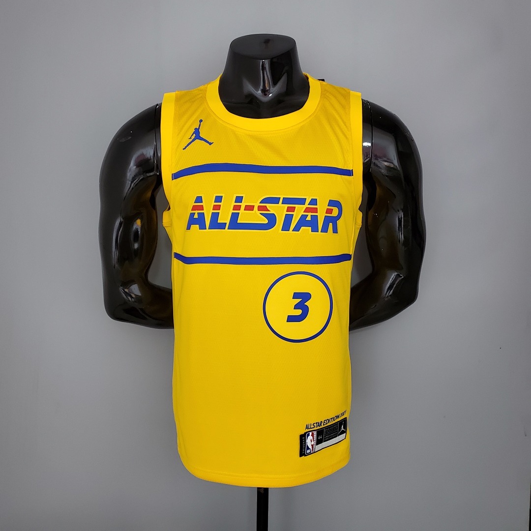 2021 PAUL#3 All-Star Yellow NBA Jersey S-XXL