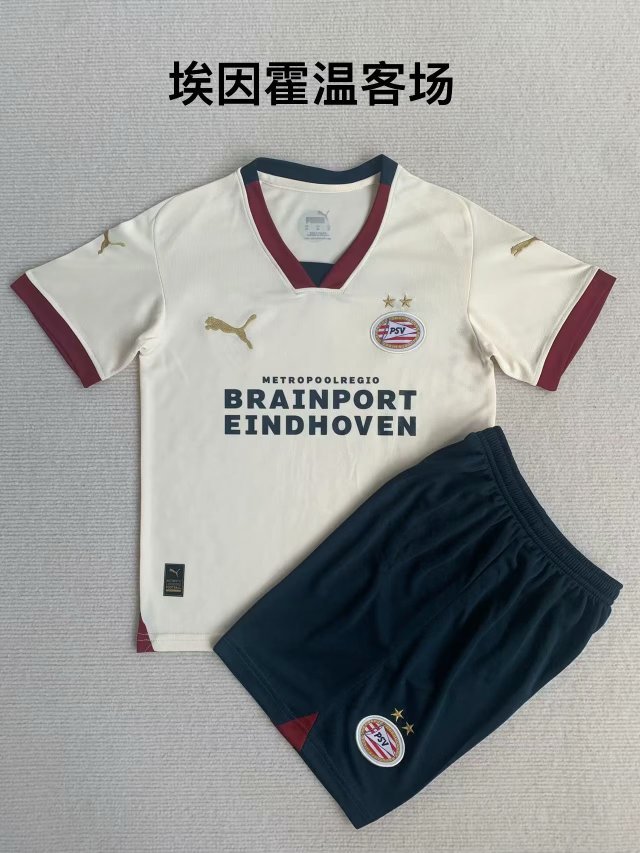 23-24 PSV Eindhoven Away Kids Soccer Jerseys Yupoo