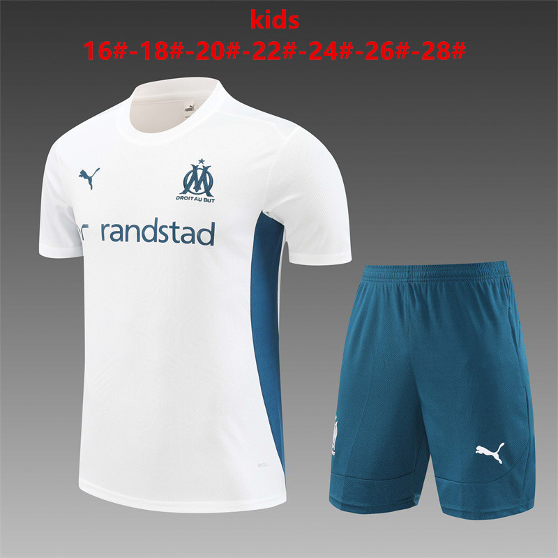 24-25 Marseille Kids Training Soccer Jerseys Yupoo