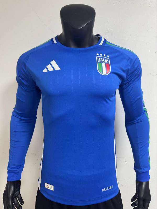 24-25 Italy Home Player Version Long Sleeve Yupoo Soccer Jerseys