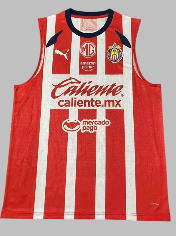 25-26 Chivas Home Training Soccer Vest Yupoo