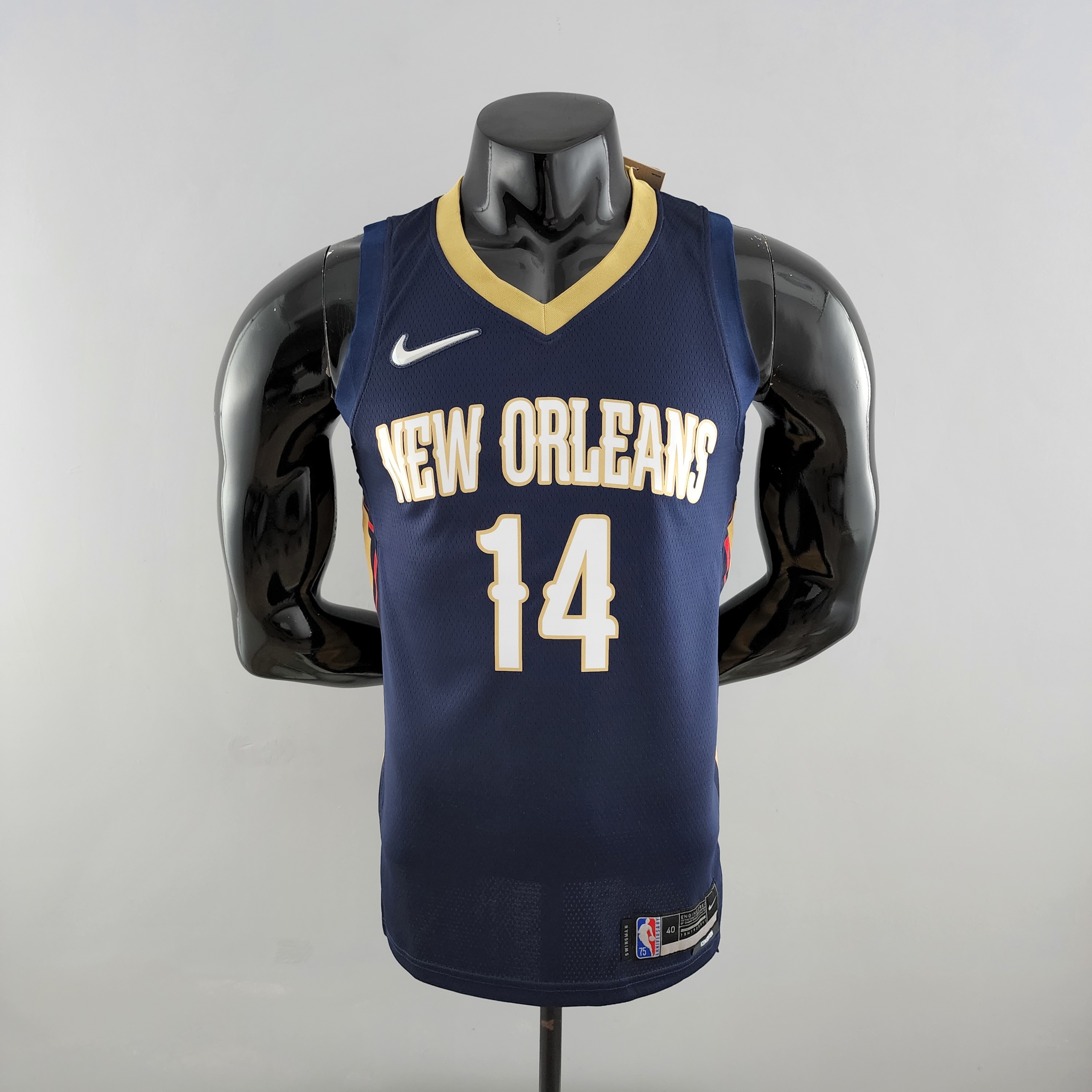 75th Anniversary New Orleans Pelicans Ingram #14 Navy Blue NBA Jersey S-XXL
