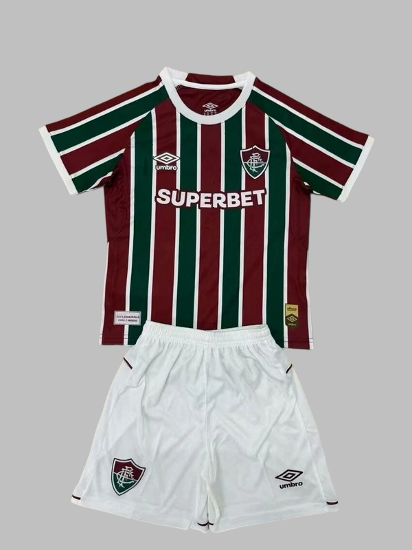 25-26 Fluminense Home Kids Cheap Soccer Jerseys Yupoo