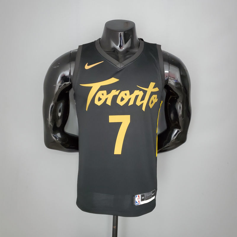 2021 season LOWRY#7 Raptors black gold NBA Jersey S-XXL