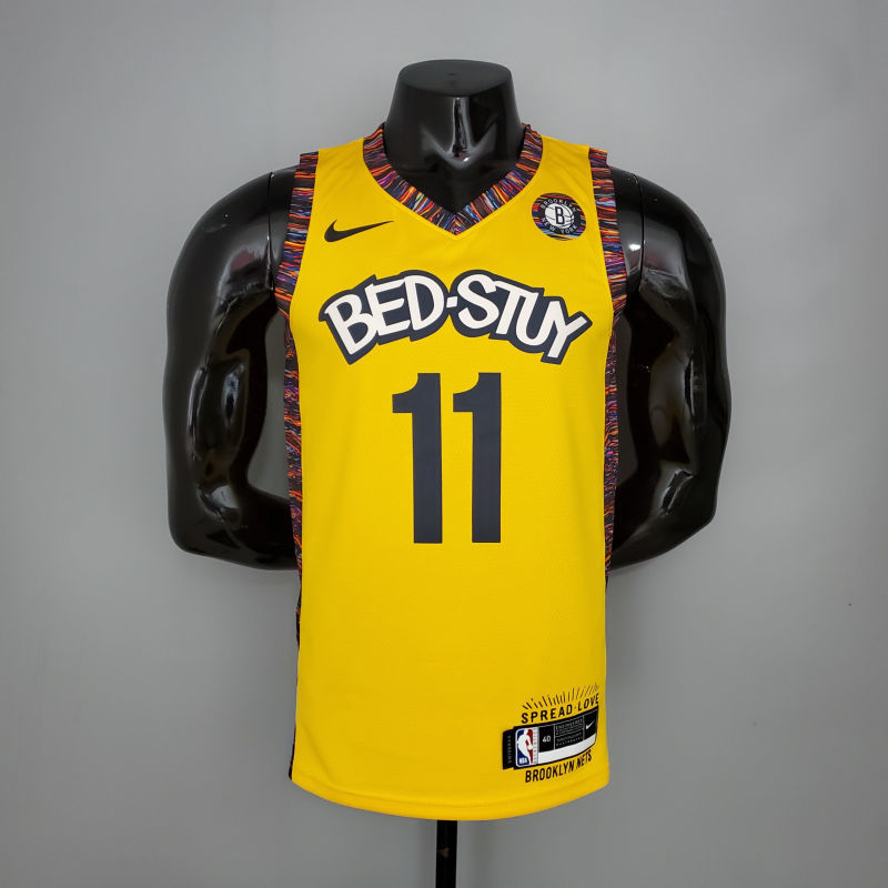 IRVING#11 Brooklyn Nets Commemorative Edition Yellow NBA jersey Size S-XXL