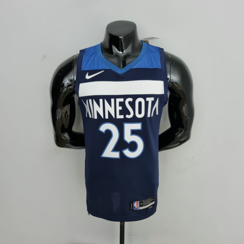 75th Anniversary Minnesota Timberwolves Rose #25 Royal Blue NBA Jersey S-XXL
