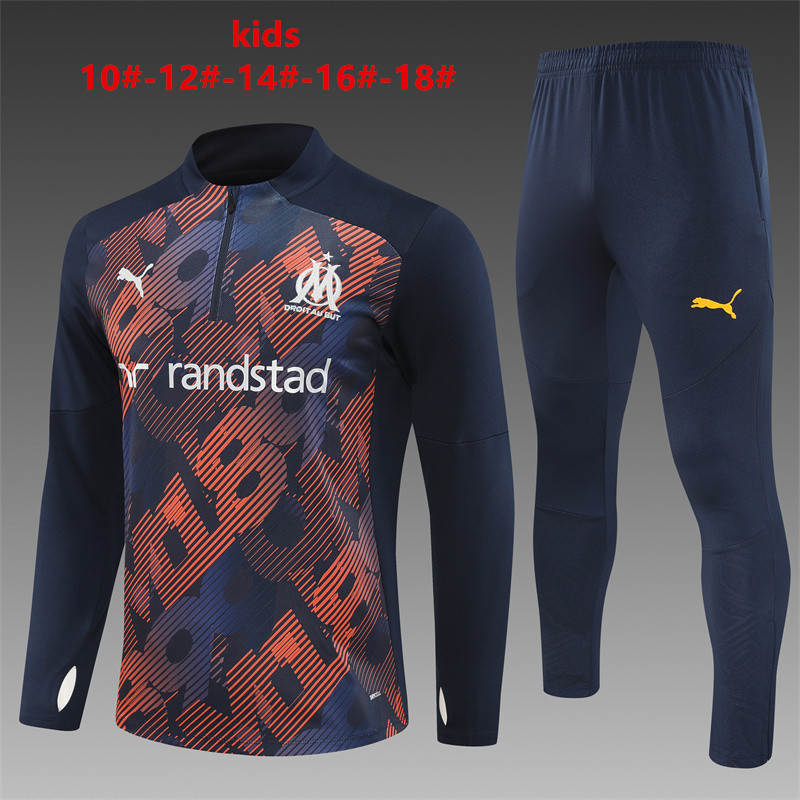 24-25 Marseille Kids Long Sleeve Training Suit Yupoo