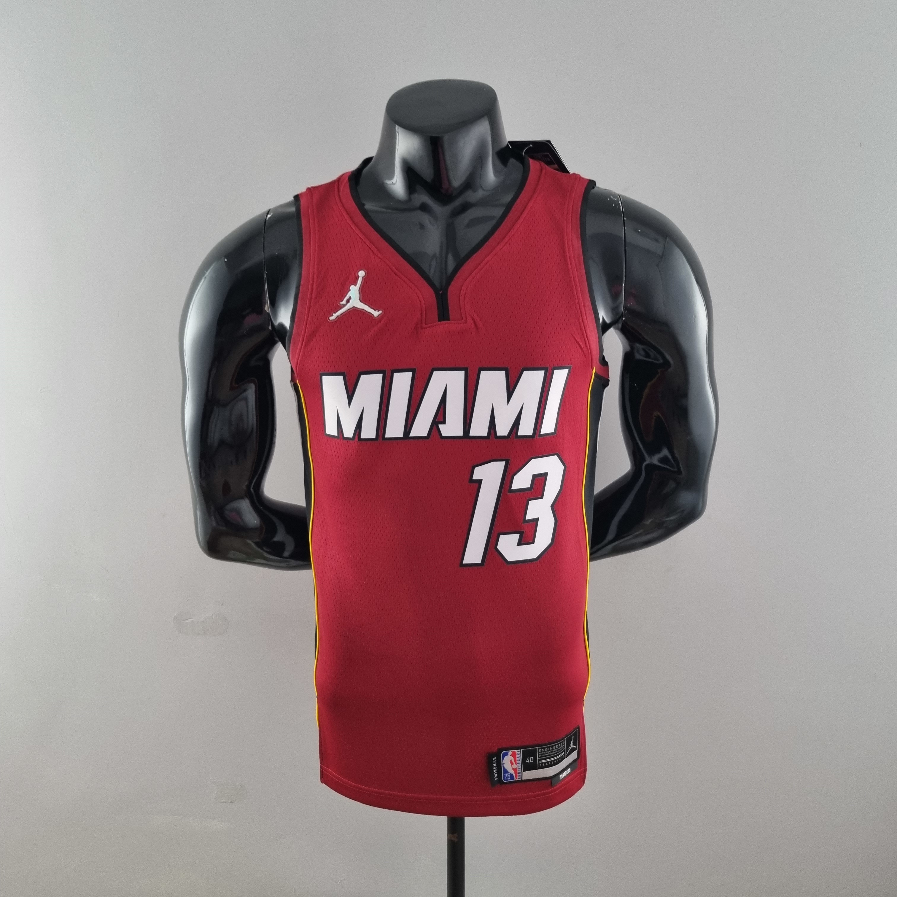 75th Anniversary Miami Heat Jordan ADEBAYO#13 Burgundy NBA Jersey S-XXL