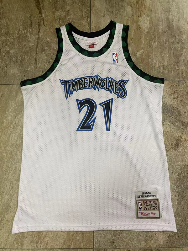 Timberwolves #21 Garnett Retro Embroidery