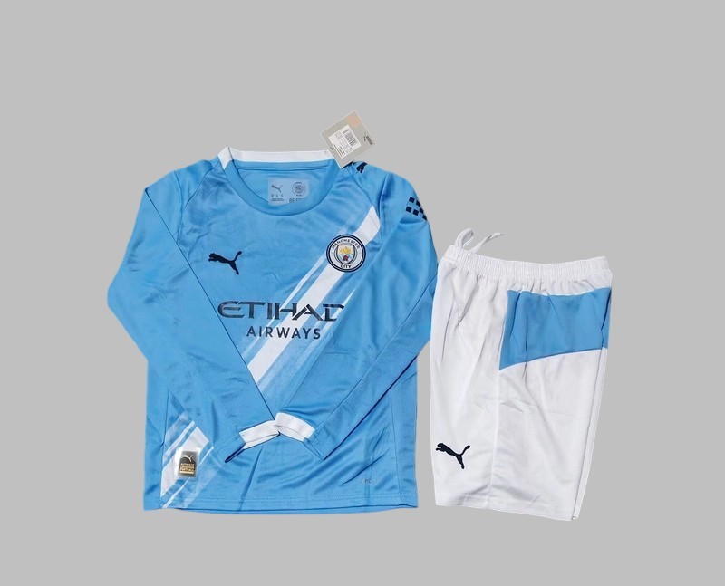 25-26 Manchester City Home Kids Cheap Soccer Jerseys Yupoo