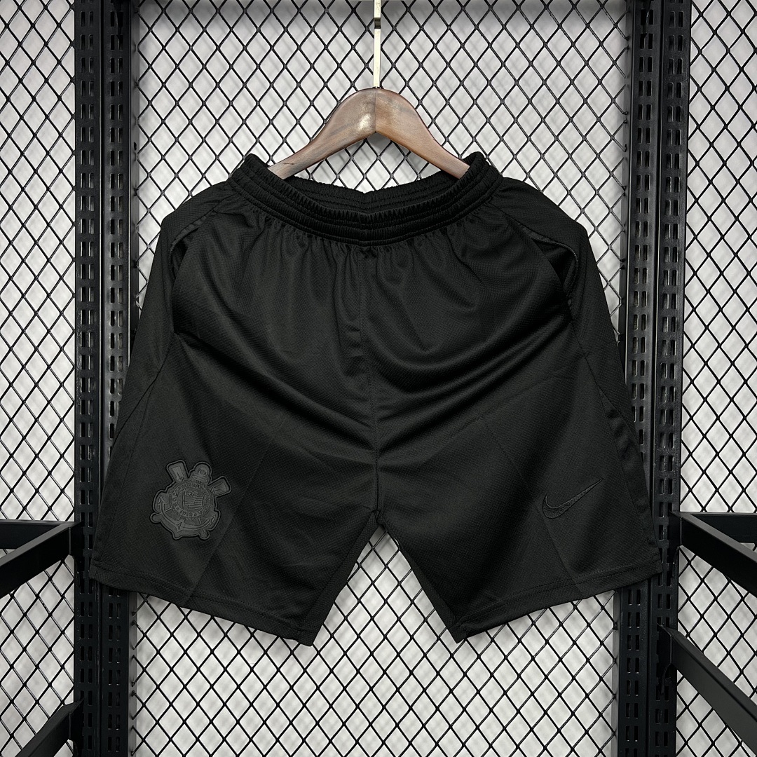 Corinthians 2024/25 Black Shorts-With zip
