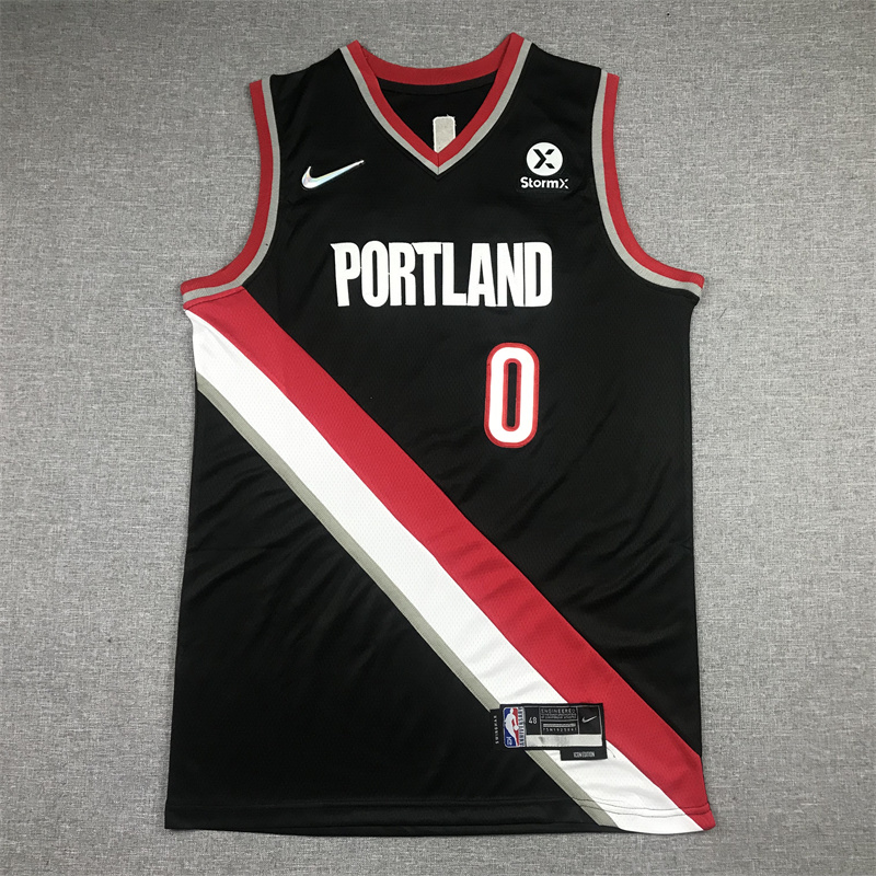 Blazers #0 Black Embroidery