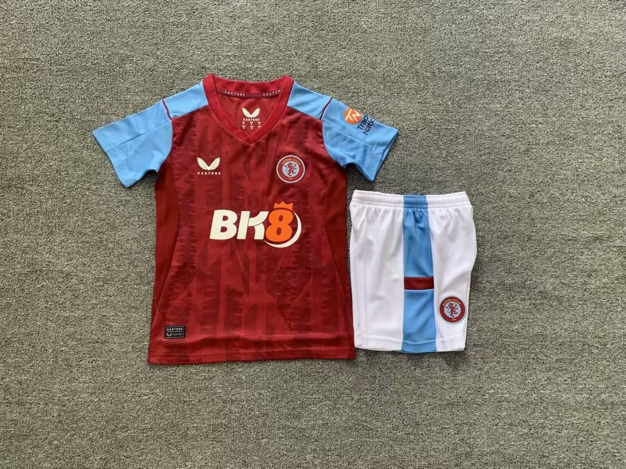 23-24 Aston Villa Home Kids Soccer Jerseys Yupoo