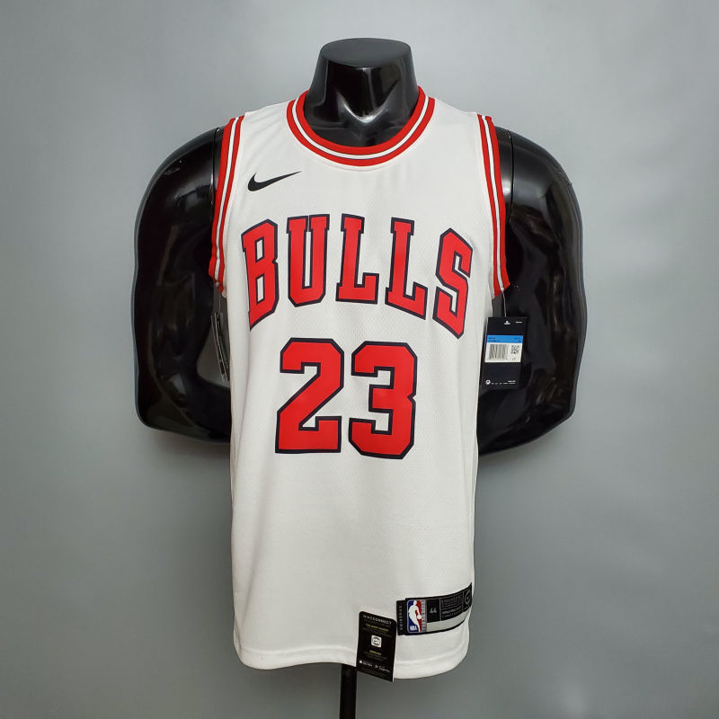 Jordan #23 Chicago Bulls white NBA jersey Size XS-XXL Nike connect recognition
