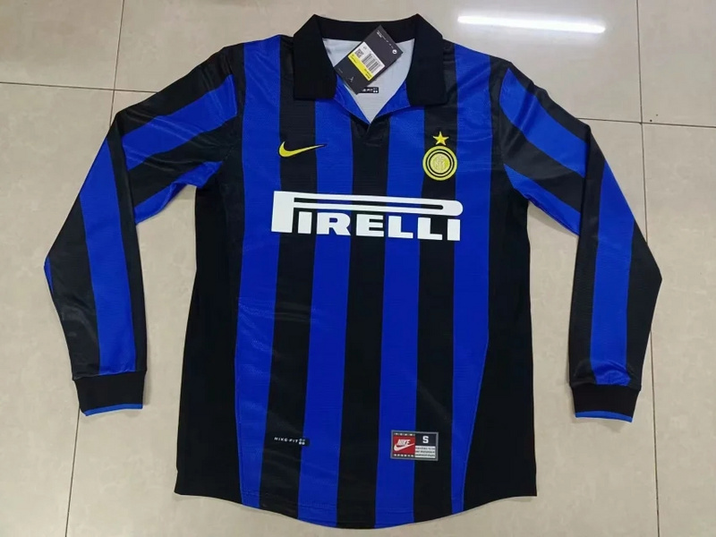 1998-99 Inter Milan Home Retro Long Sleeves Soccer Jerseys Yupoo