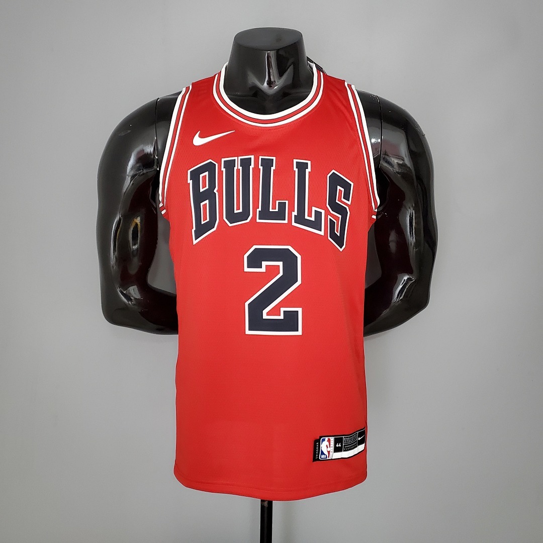 BALL#2 Chicago Bulls Red NBA jersey Size S-XXL