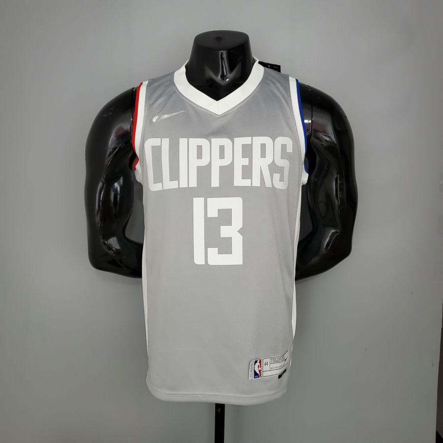 2021 GEORGE#13 Los Angeles Clippers Bonus Edition Grey NBA Jersey S-XXL