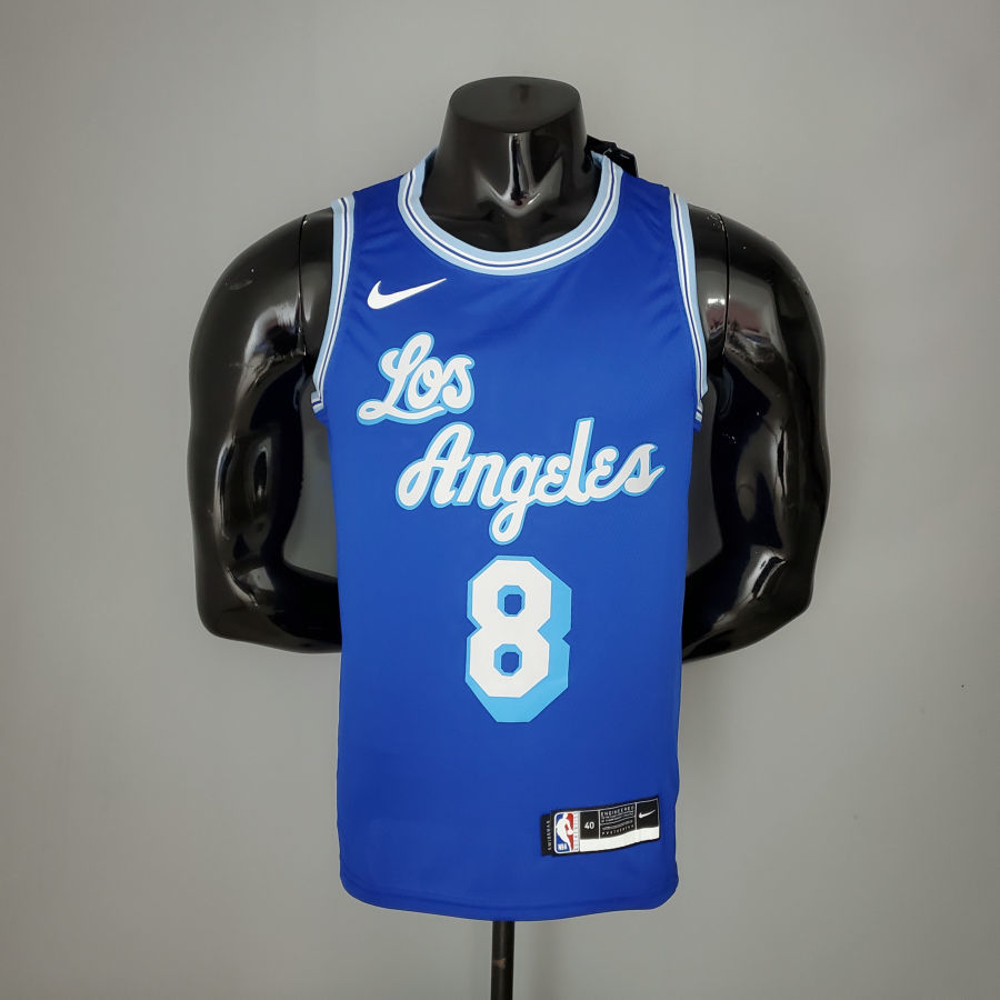 2021 Bryant #8 Lakers Retro Blue NBA Jersey S-XXL