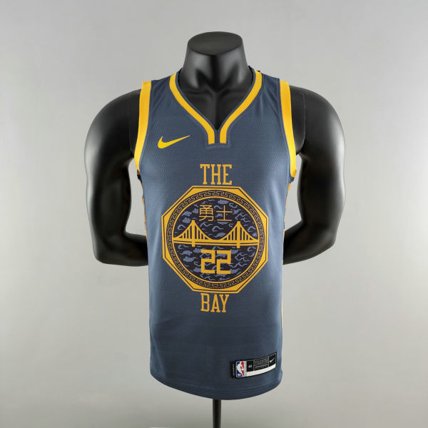2018 WIGGINS #22 Golden State Warriors Grey NBA Jersey S-XXL