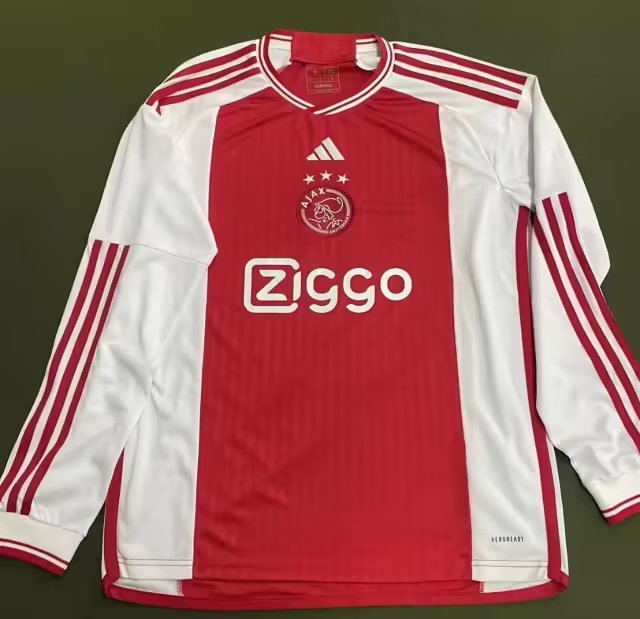 23-24 Ajax Home Long Sleeve Soccer Jerseys Yupoo