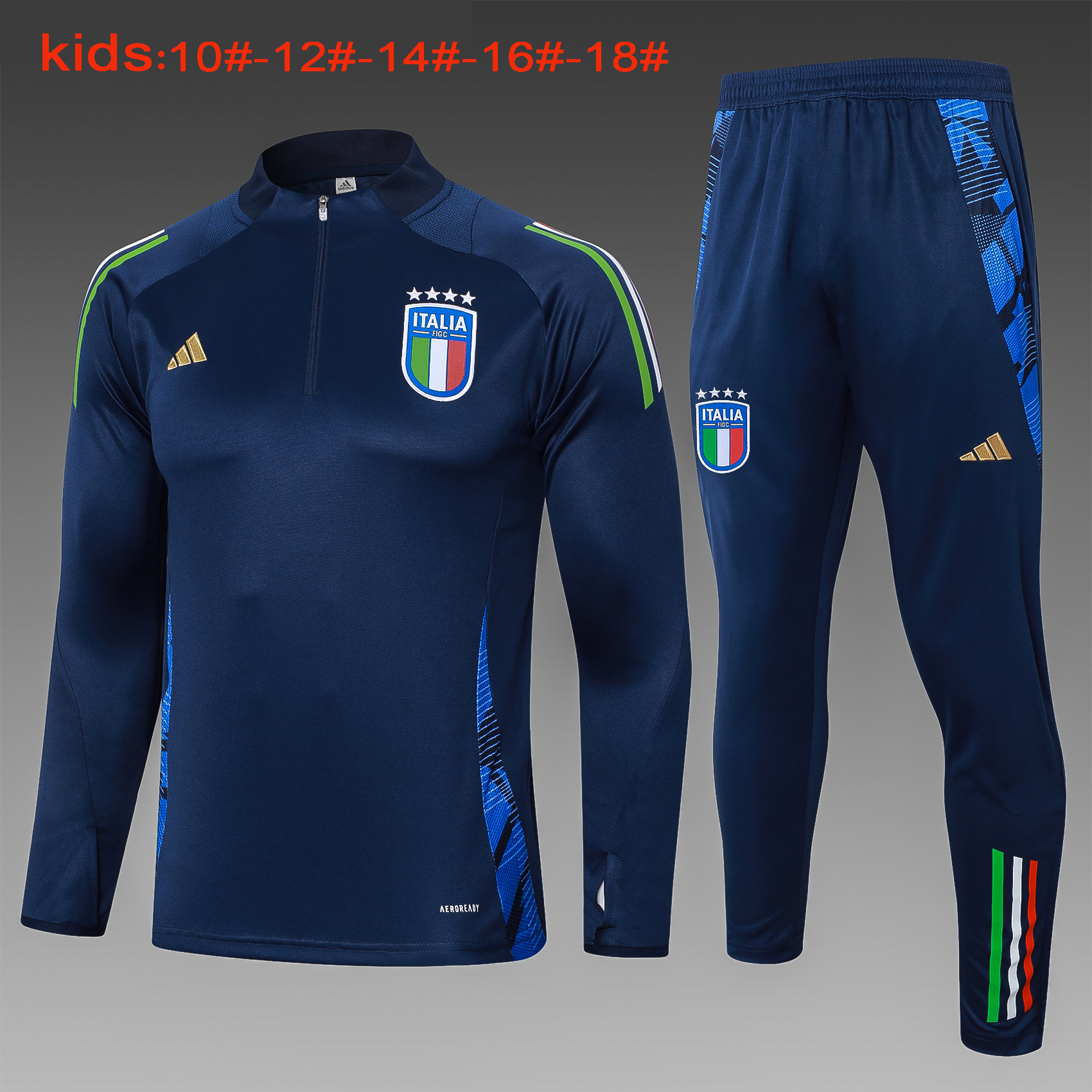 2024 Italy Kids Long Sleeve Training Suit Yupoo