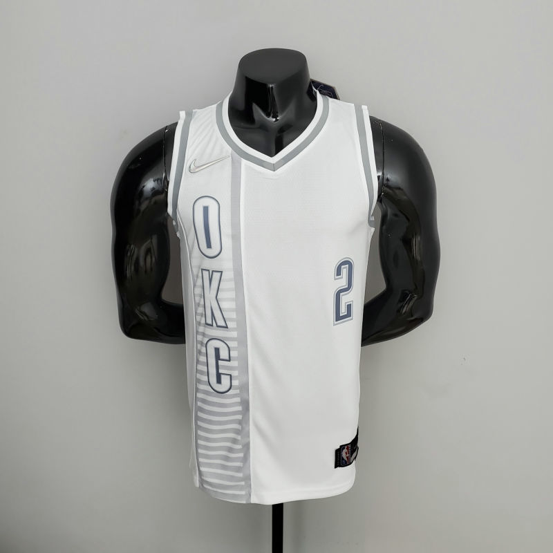75th Anniversary Oklahoma City Thunder City GILGEOUS-ALEXANDER#2 Edition White NBA Jersey S-XXL