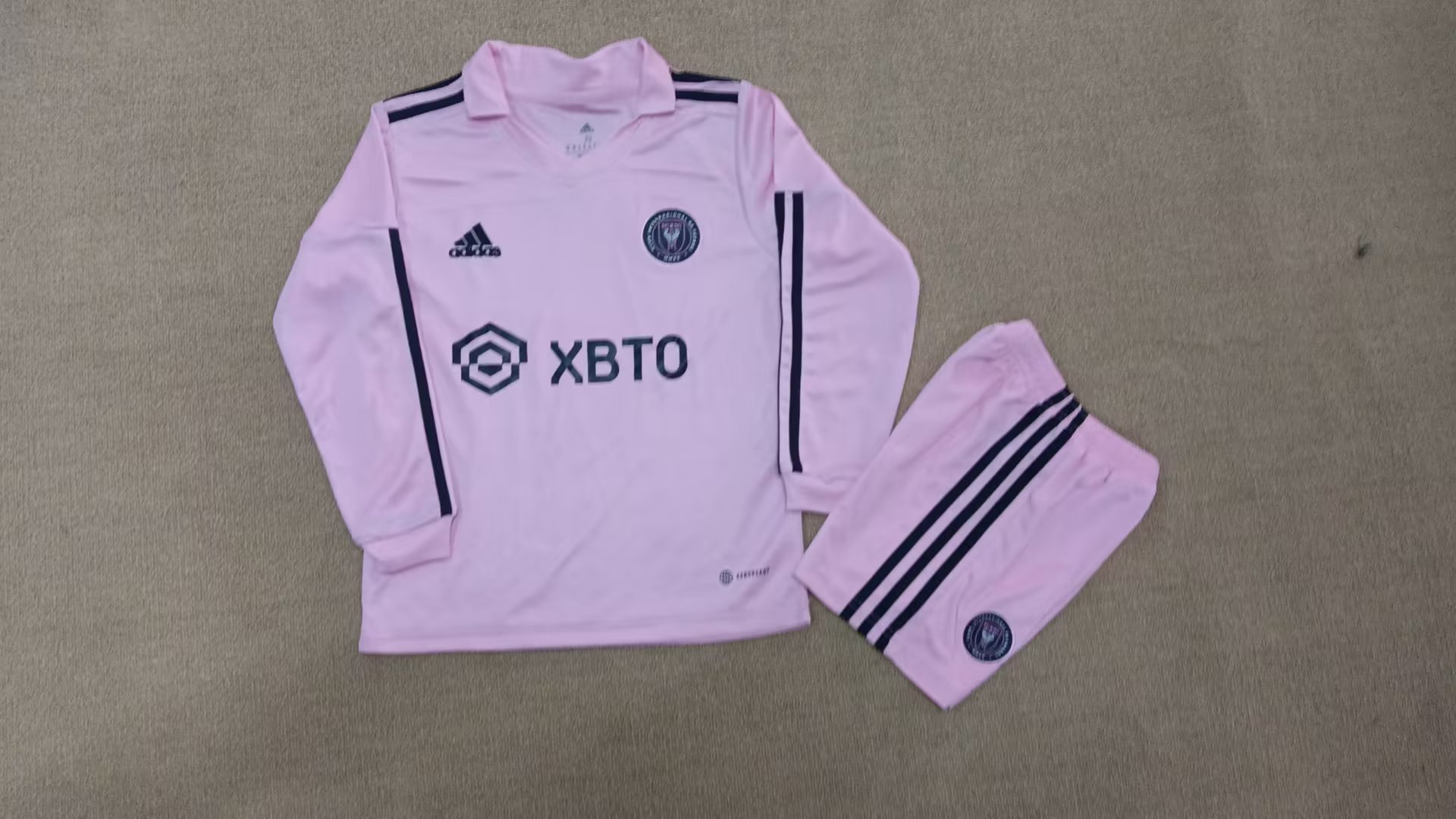 23-24 Inter Miami Home Kids Long Sleeve Soccer Jerseys Yupoo