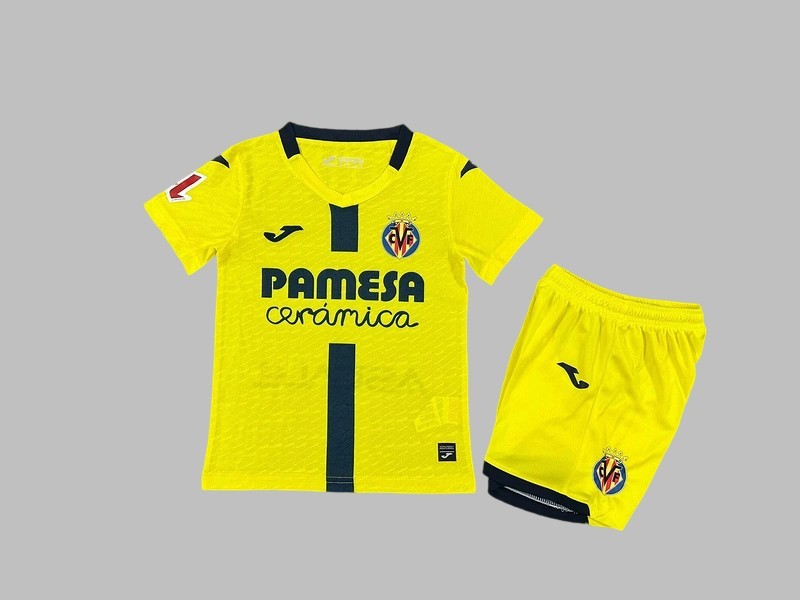 25-26 Villarreal Home Kids Cheap Soccer Jerseys Yupoo