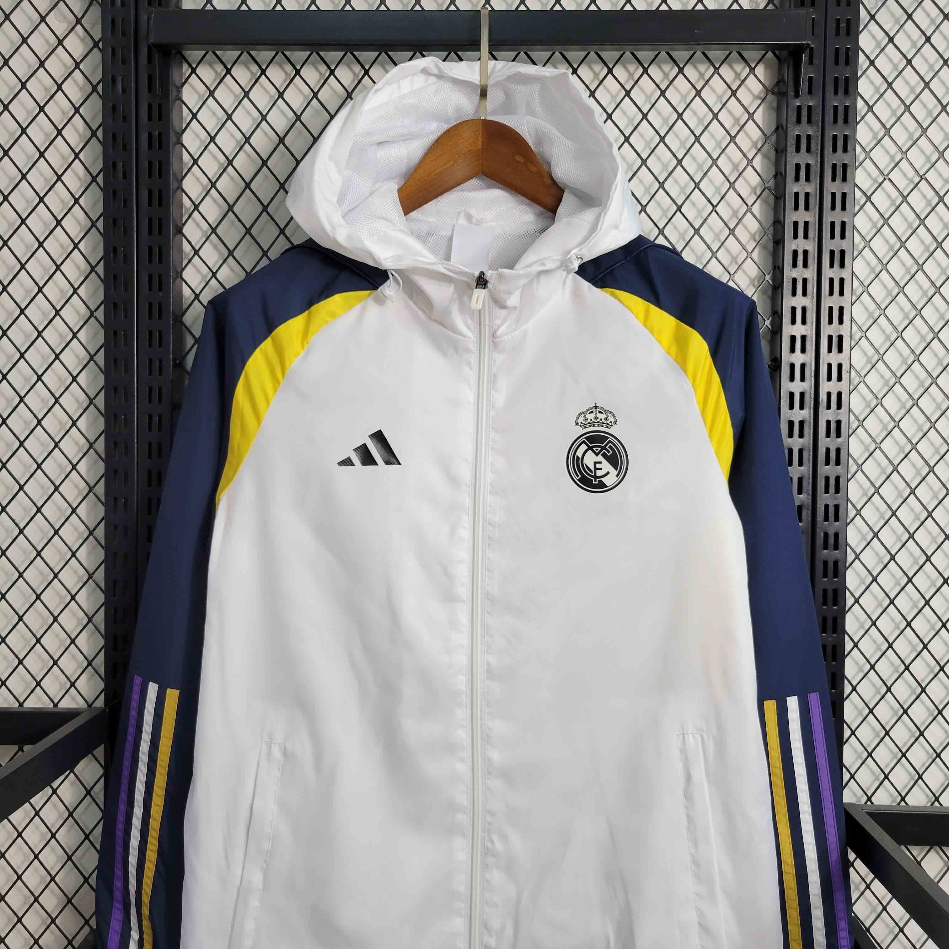 23-24 Real Madrid White Windbreaker New Jackets Soccer Jerseys Yupoo 4