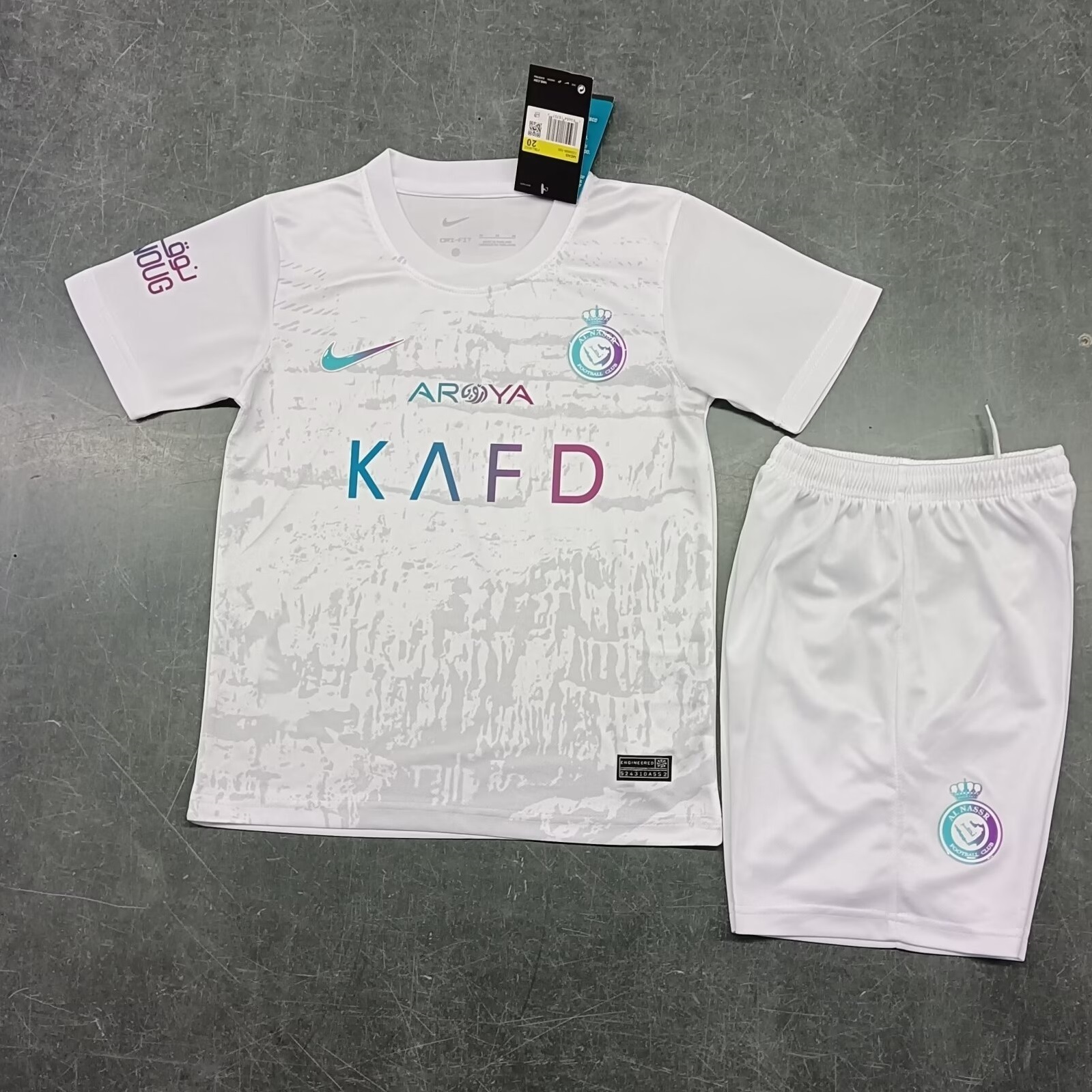 23-24 Saudi Al-Nassr Third Kids Kit Size-16-28 Football Jersey Yupoo