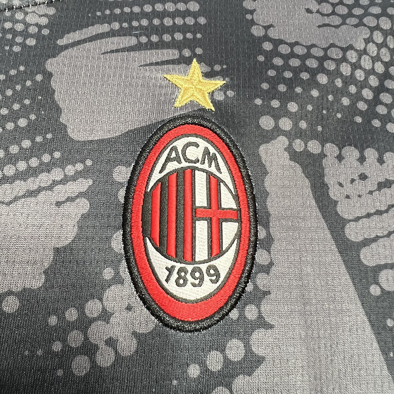 24-25 AC Millan Goalkeeper Kid Kits Black Youth Apparels AAAAJersey Supplier Yupoo 1