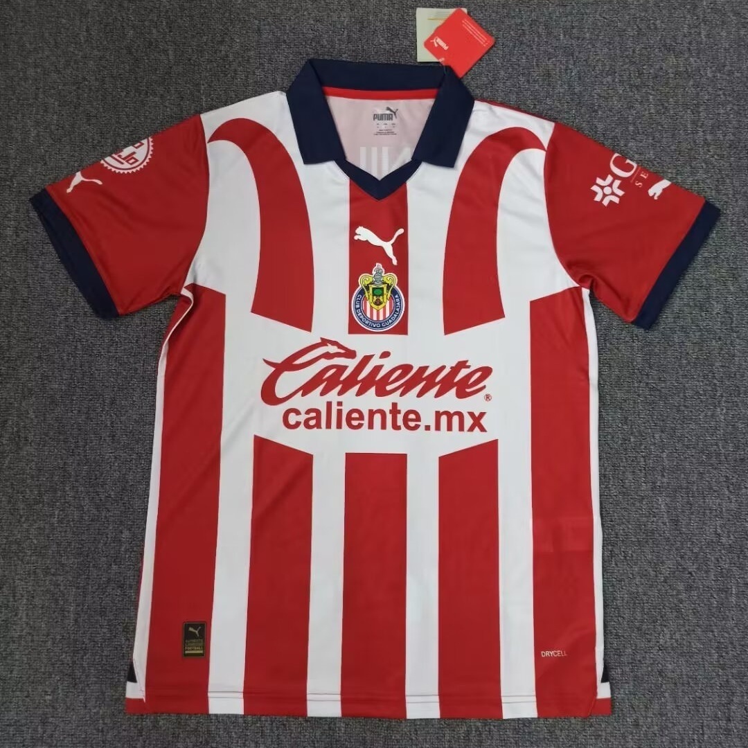 23-24 Chivas Guadalajara Home Kit Red&White Cheap Jersey Yupoo 3